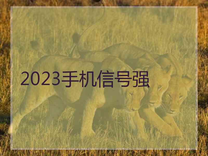 2023手机信号强