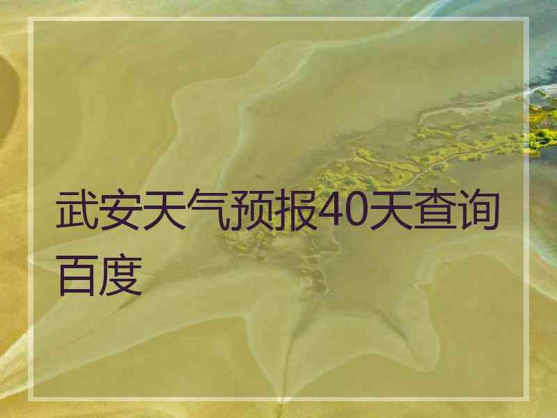 武安天气预报40天查询百度