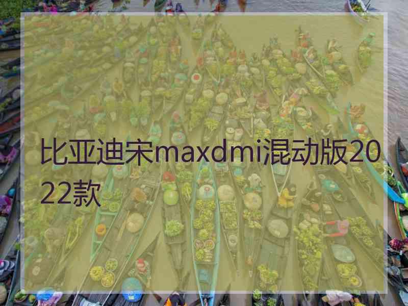 比亚迪宋maxdmi混动版2022款