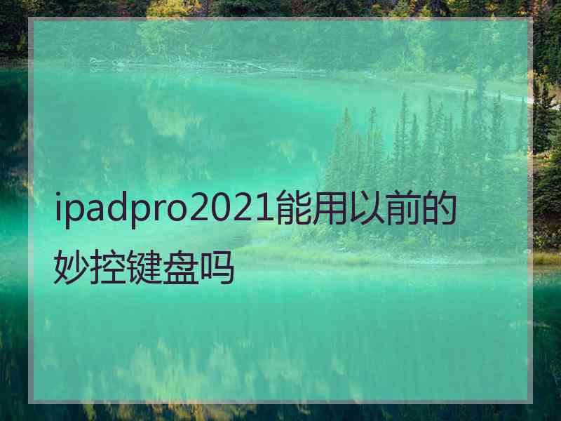 ipadpro2021能用以前的妙控键盘吗