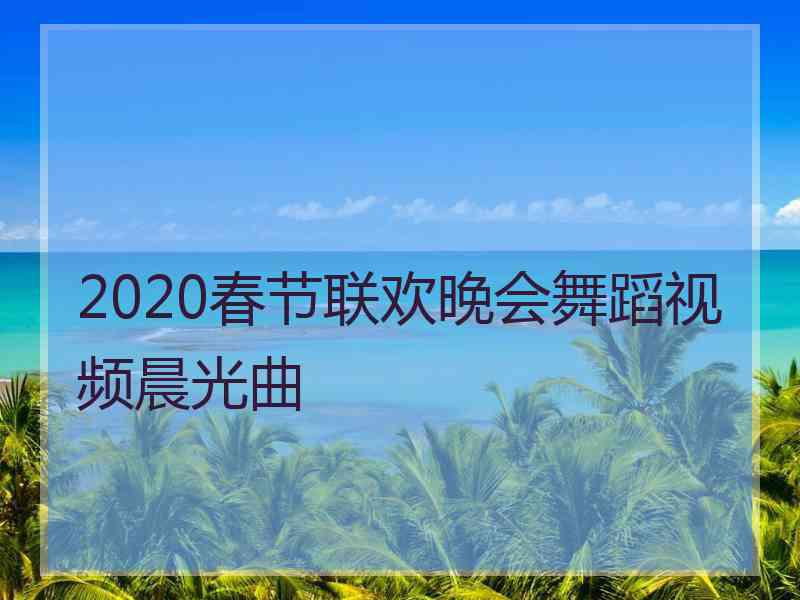 2020春节联欢晚会舞蹈视频晨光曲