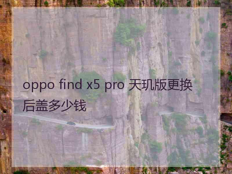 oppo find x5 pro 天玑版更换后盖多少钱