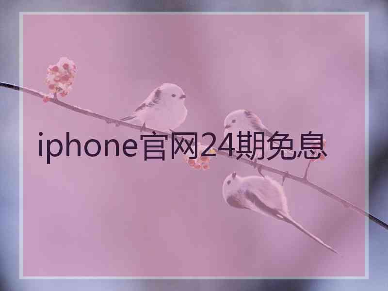 iphone官网24期免息