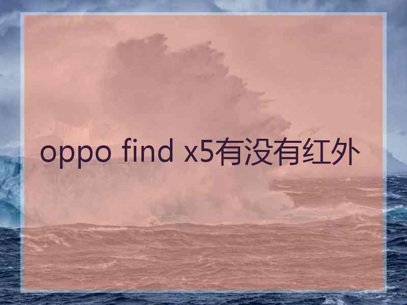 oppo find x5有没有红外