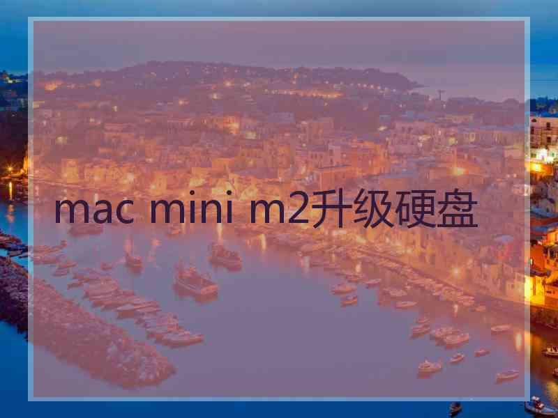 mac mini m2升级硬盘