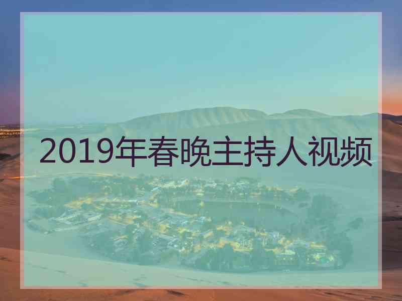 2019年春晚主持人视频