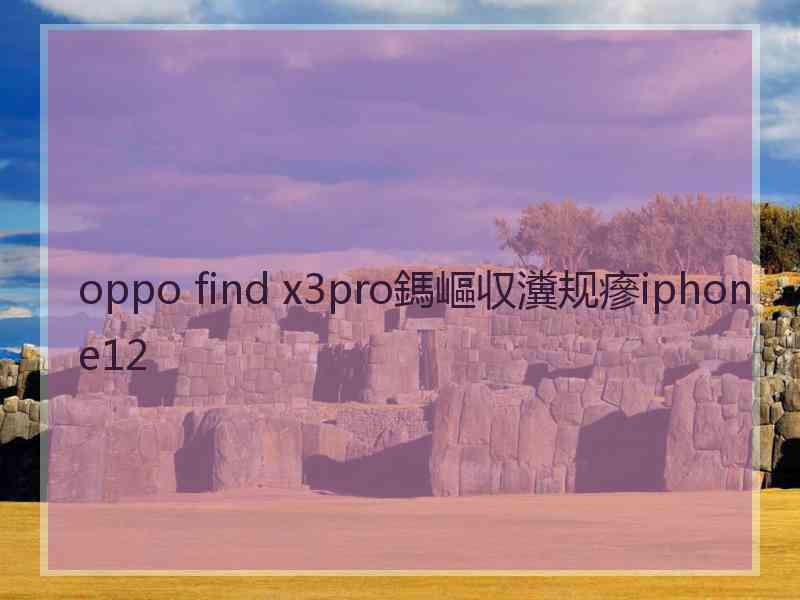 oppo find x3pro鎷嶇収瀵规瘮iphone12