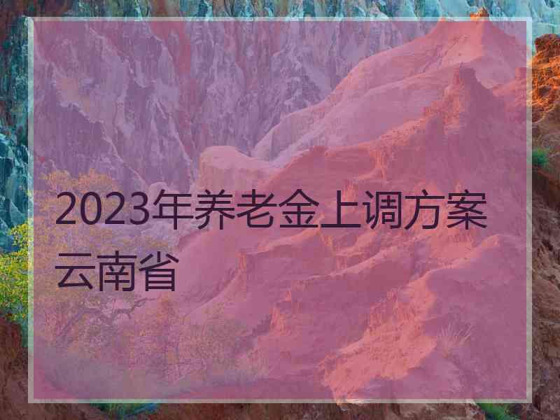 2023年养老金上调方案云南省