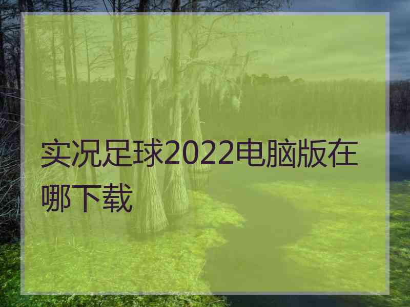 实况足球2022电脑版在哪下载