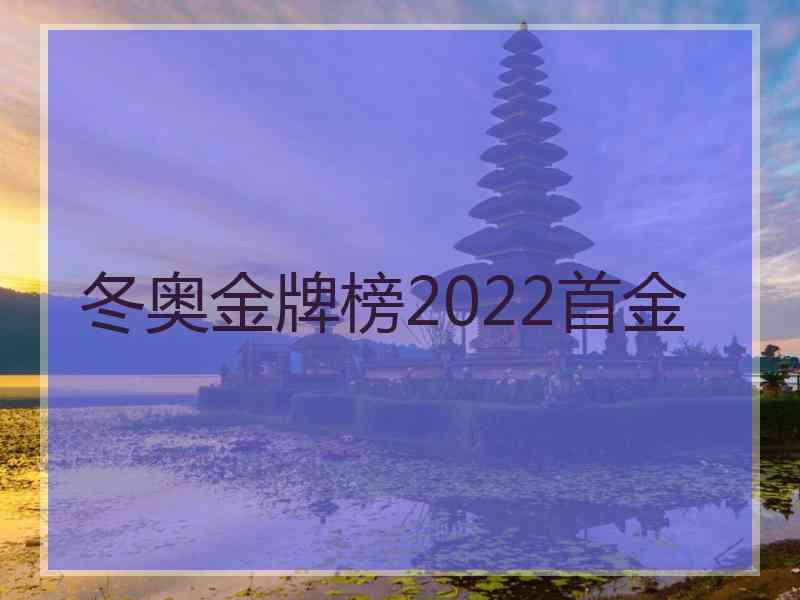 冬奥金牌榜2022首金