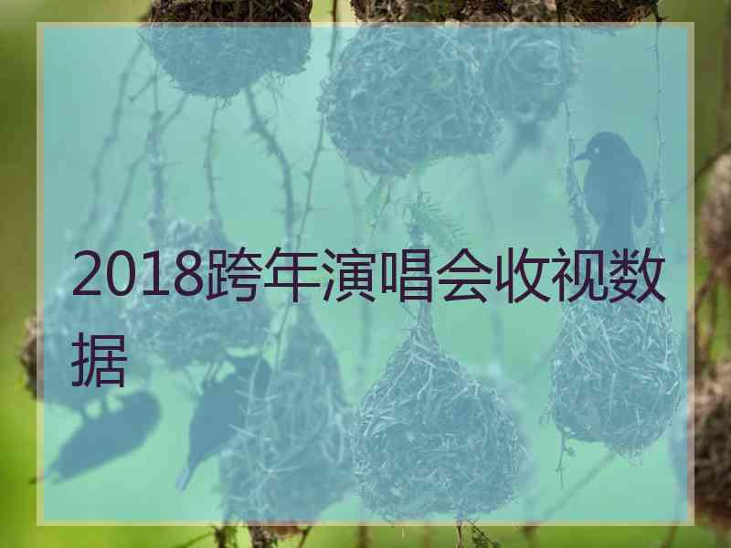 2018跨年演唱会收视数据