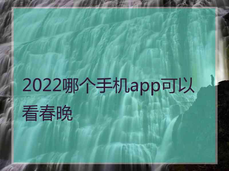 2022哪个手机app可以看春晚