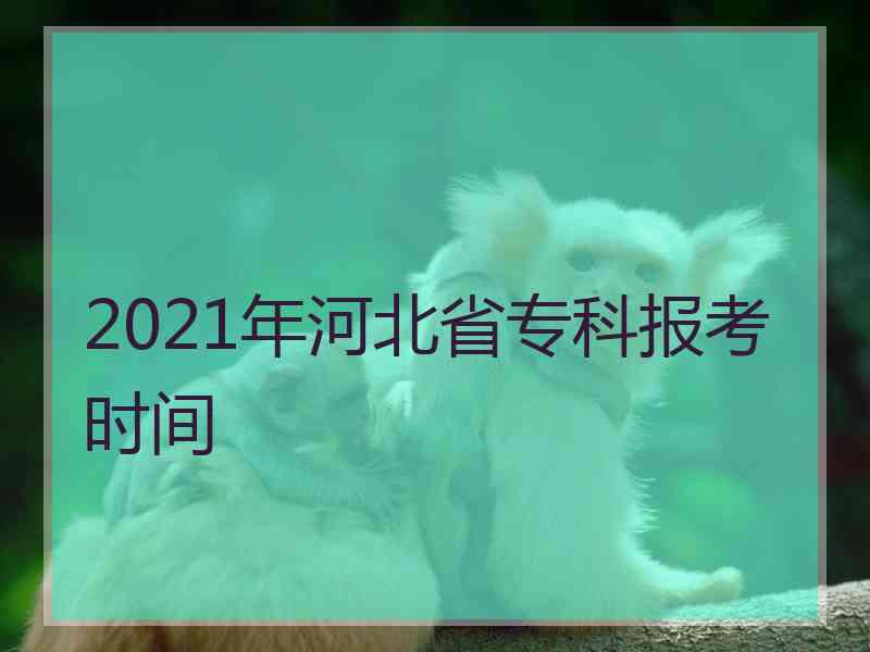 2021年河北省专科报考时间