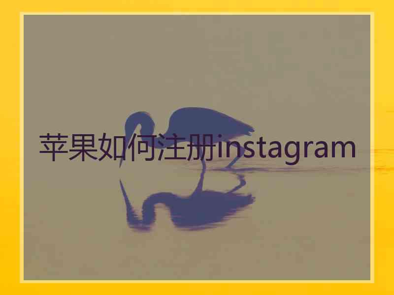 苹果如何注册instagram