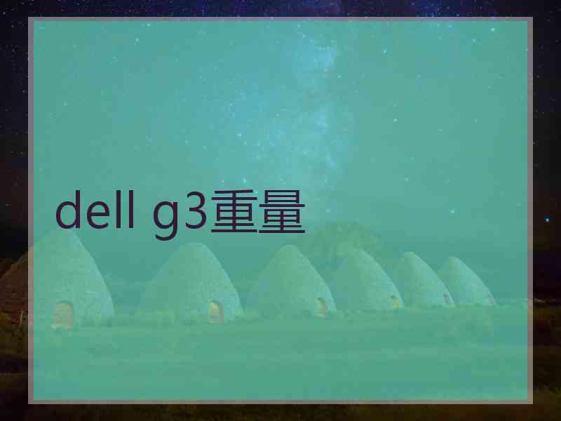 dell g3重量