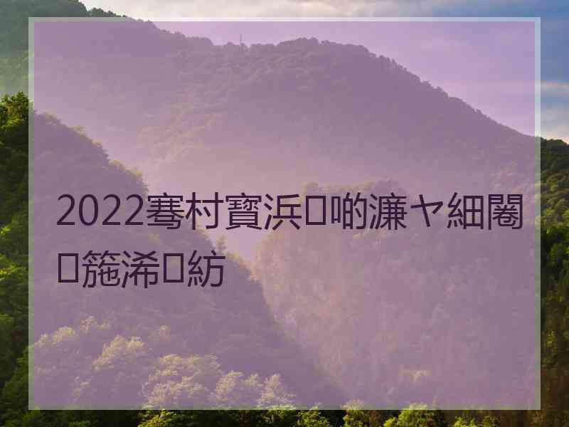 2022骞村寳浜啲濂ヤ細闂箷浠紡