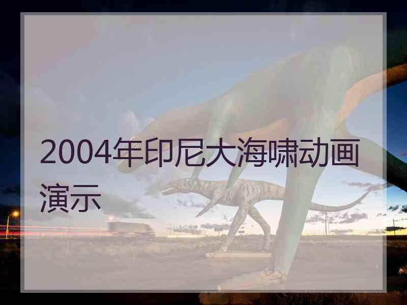 2004年印尼大海啸动画演示