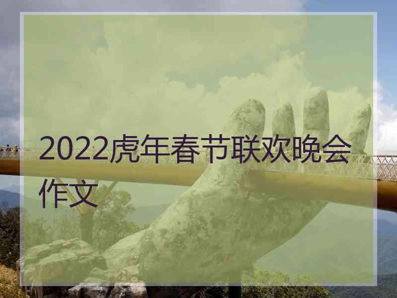 2022虎年春节联欢晚会作文