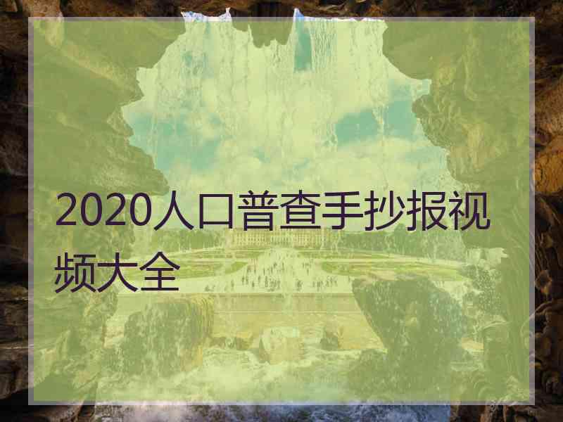 2020人口普查手抄报视频大全