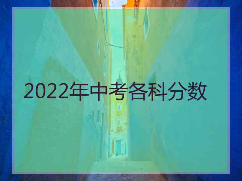 2022年中考各科分数