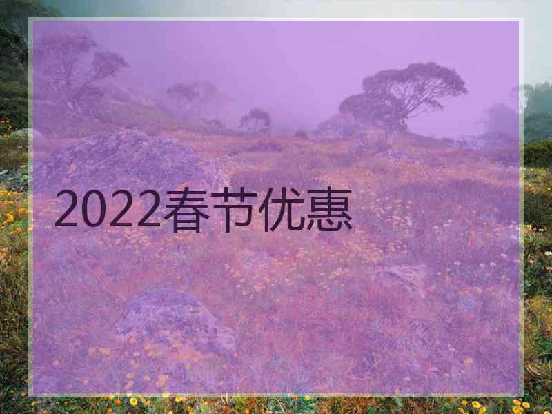 2022春节优惠