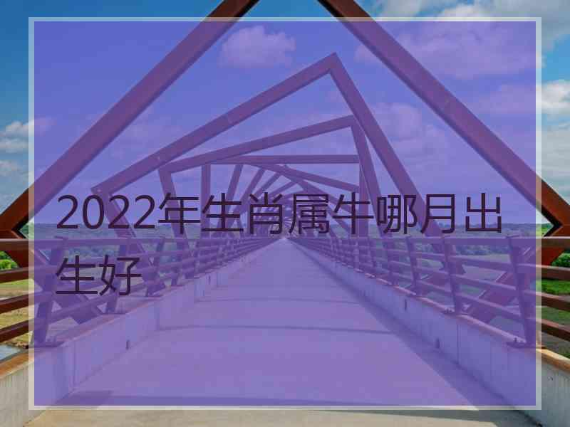 2022年生肖属牛哪月出生好