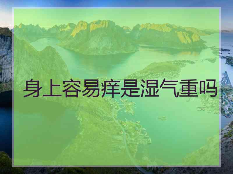 身上容易痒是湿气重吗