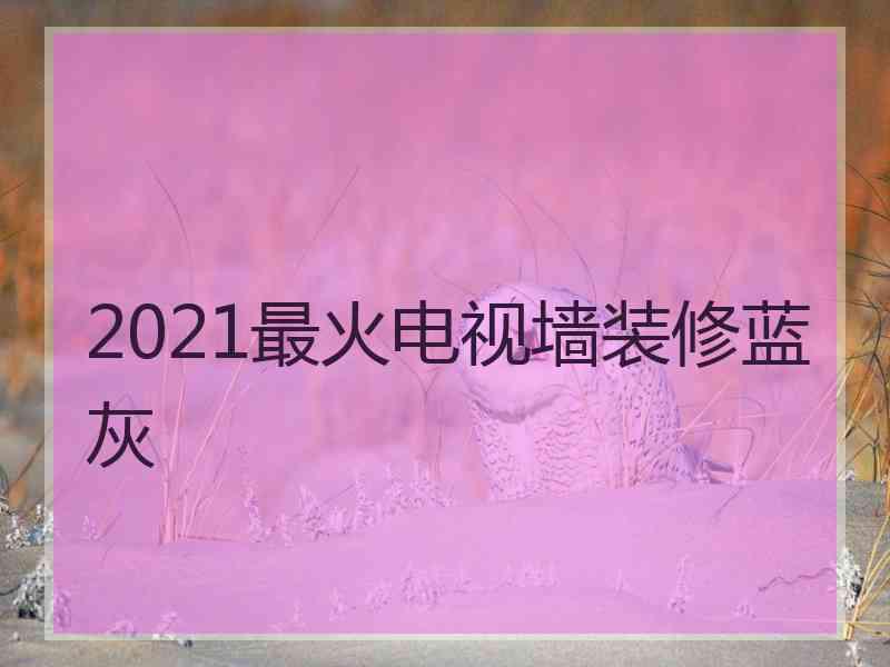 2021最火电视墙装修蓝灰