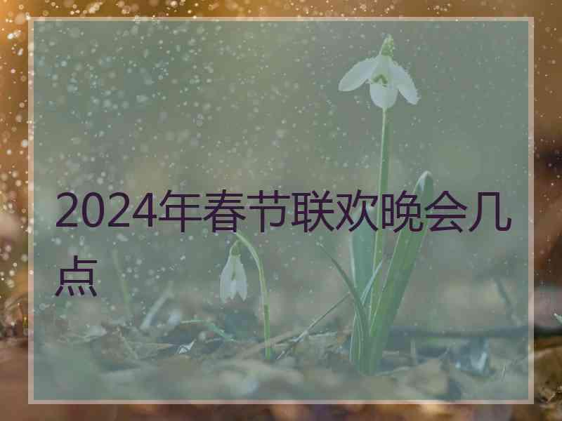 2024年春节联欢晚会几点