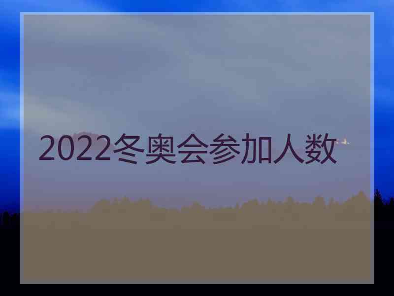 2022冬奥会参加人数