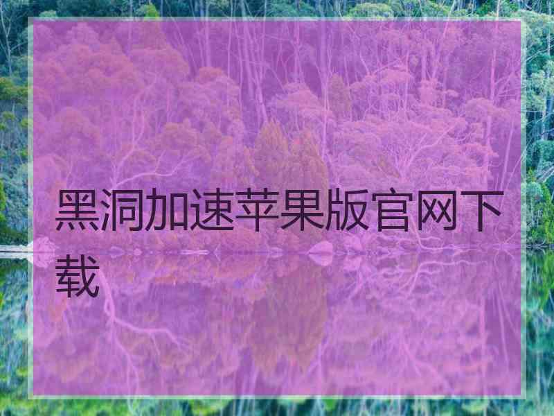 黑洞加速苹果版官网下载