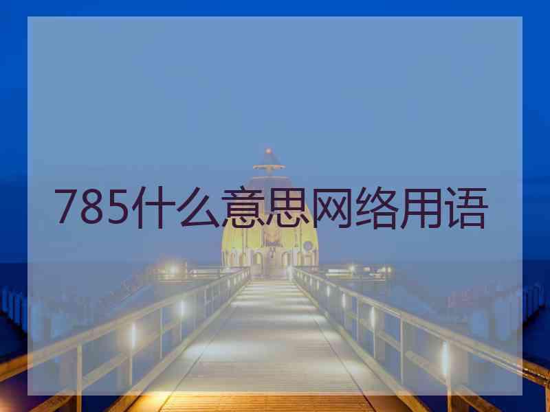 785什么意思网络用语