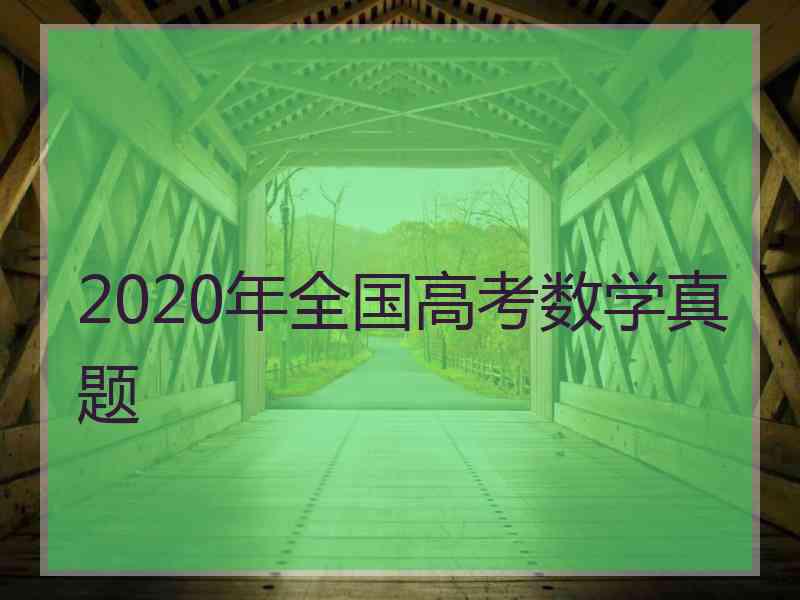 2020年全国高考数学真题