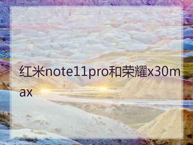 红米note11pro和荣耀x30max