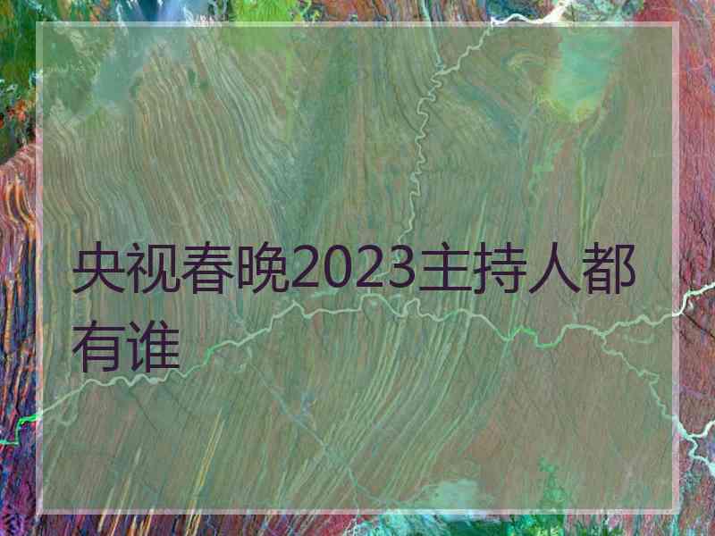 央视春晚2023主持人都有谁