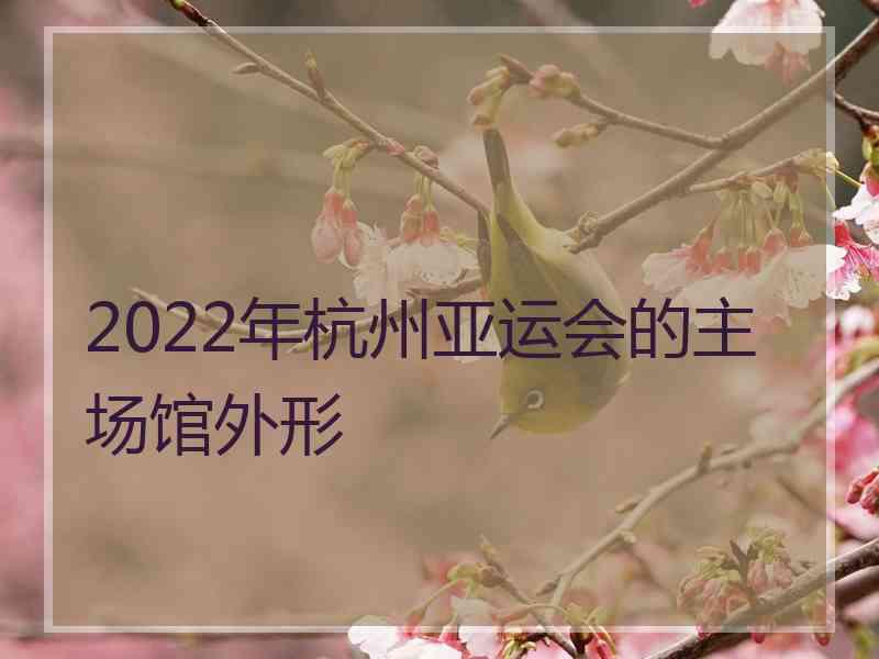 2022年杭州亚运会的主场馆外形