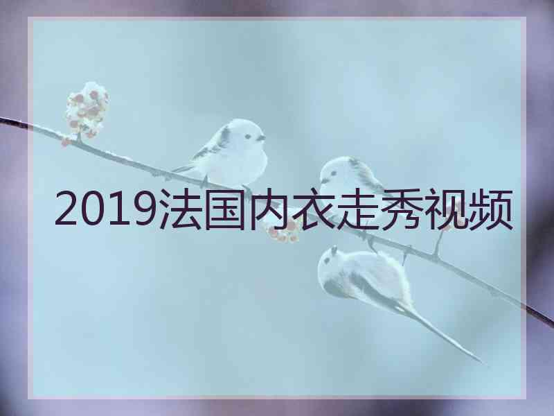 2019法国内衣走秀视频