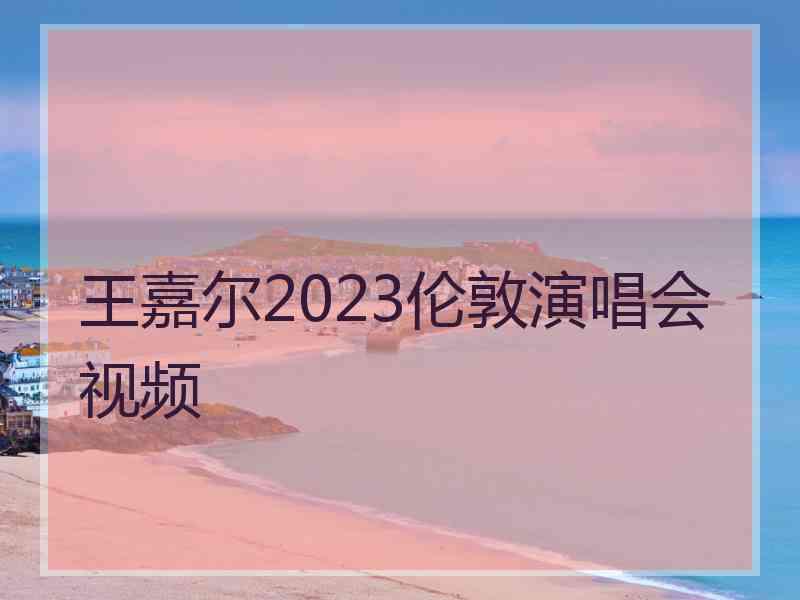 王嘉尔2023伦敦演唱会视频