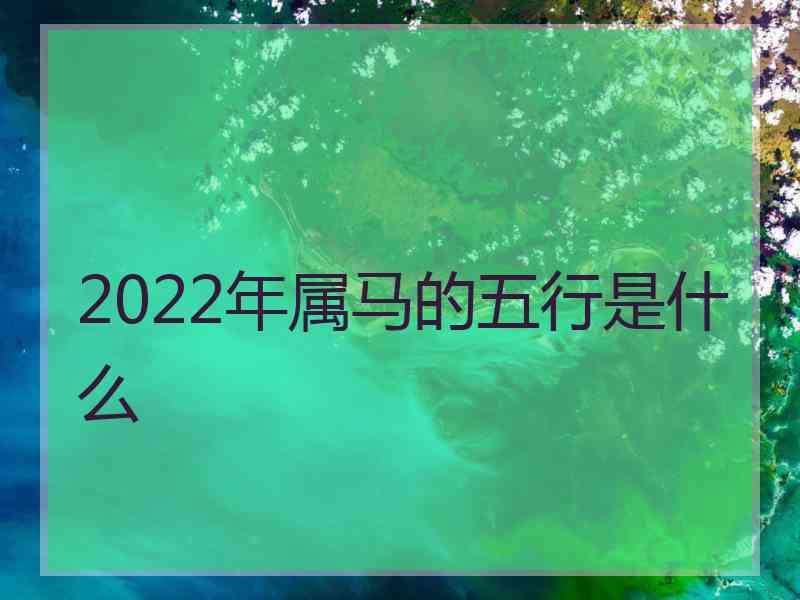 2022年属马的五行是什么