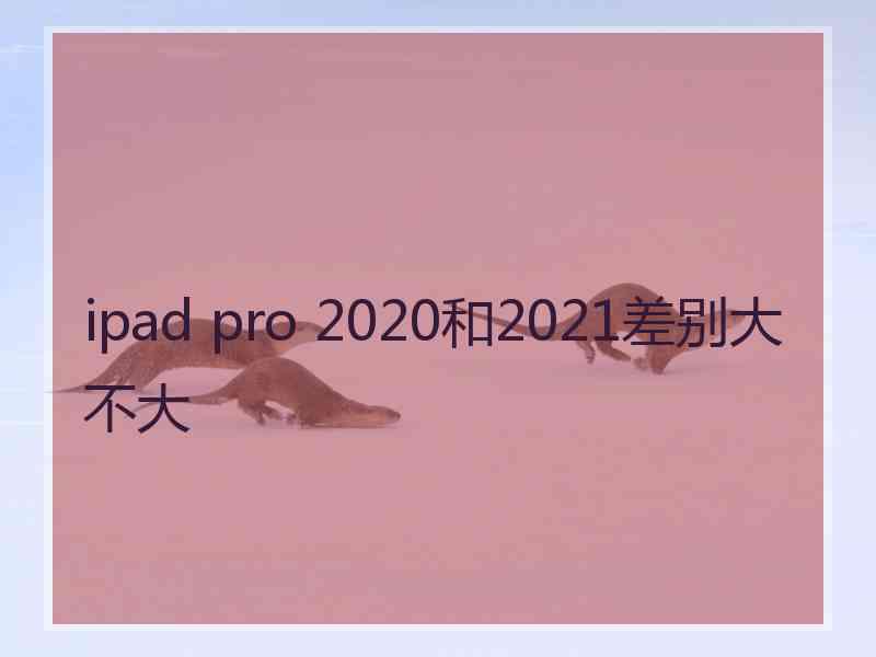 ipad pro 2020和2021差别大不大