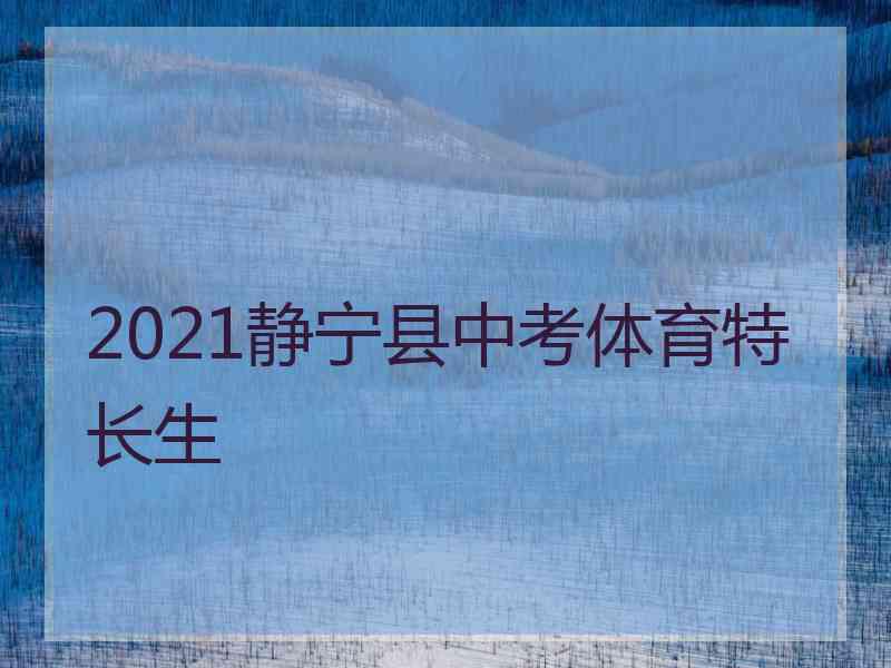 2021静宁县中考体育特长生