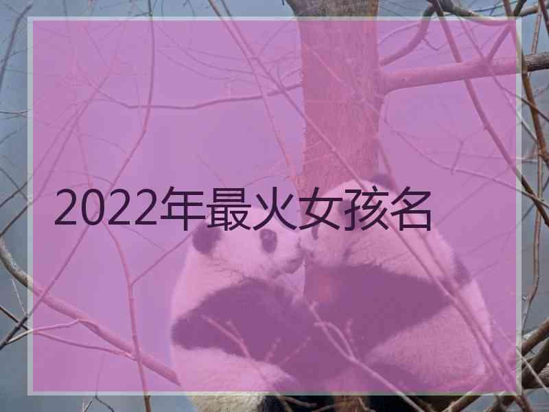 2022年最火女孩名