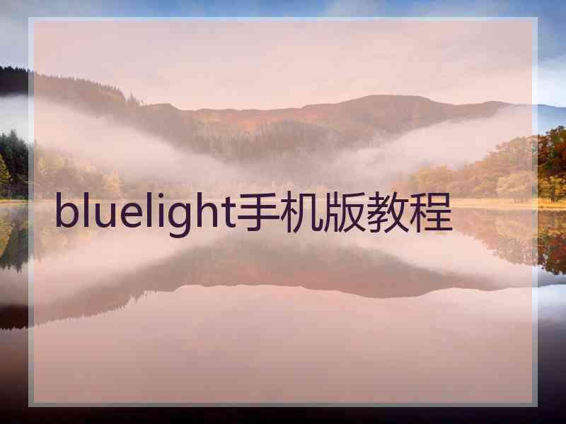 bluelight手机版教程