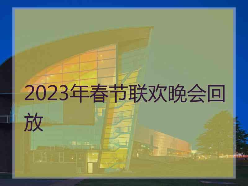 2023年春节联欢晚会回放