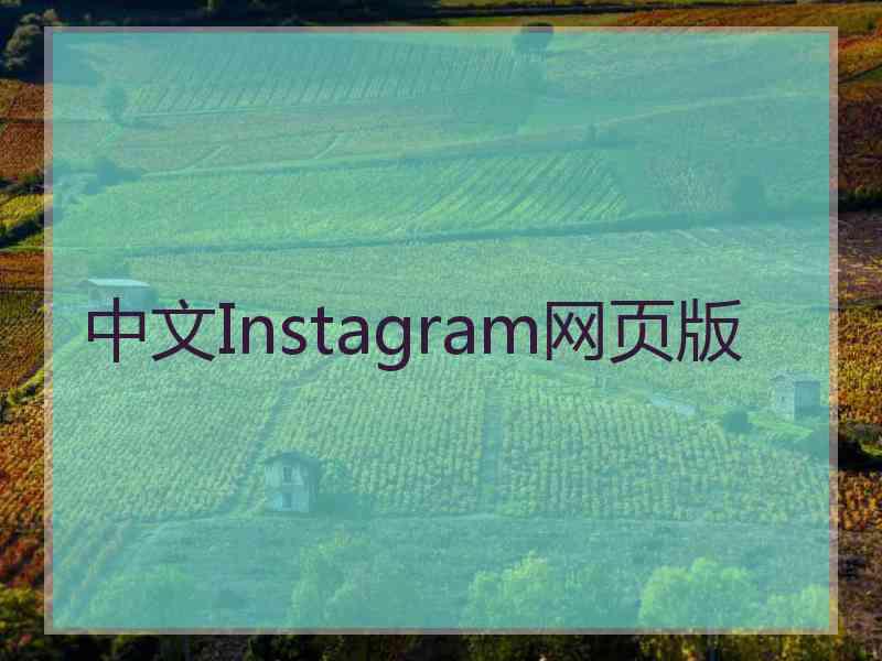 中文Instagram网页版