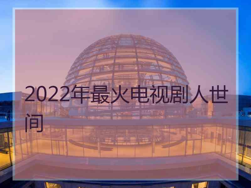 2022年最火电视剧人世间