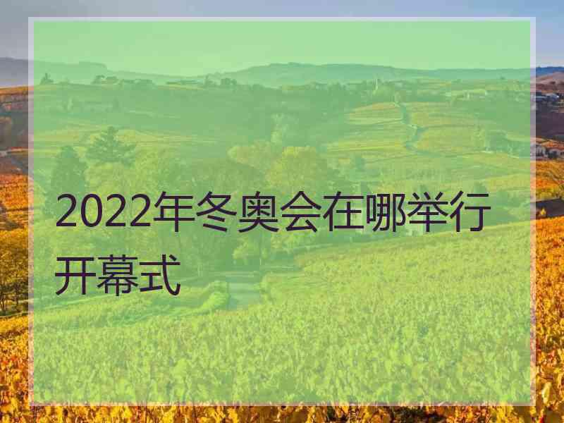 2022年冬奥会在哪举行开幕式