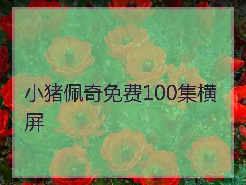 小猪佩奇免费100集横屏