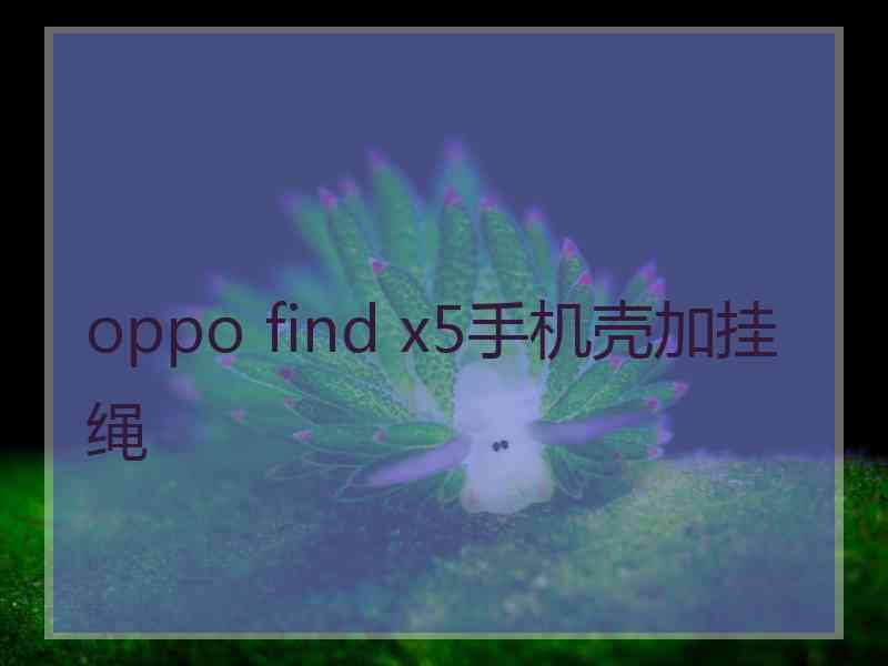 oppo find x5手机壳加挂绳