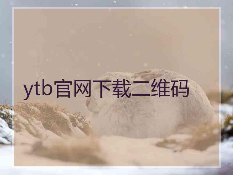 ytb官网下载二维码